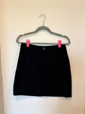 Maeve The Colette Black Linen Blend Skirt Size Small